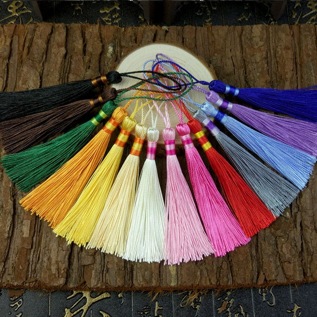 10/20Pcs 14cm Silky Tassels Bookmark Tassels Bulk Soft Craft Mini Tassel  with Cord Loop for Jewelry Making DIY Craft Accessories - AliExpress